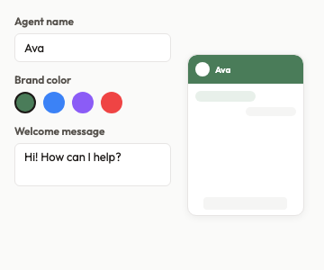 Your brand. Your colors. No forced badge.